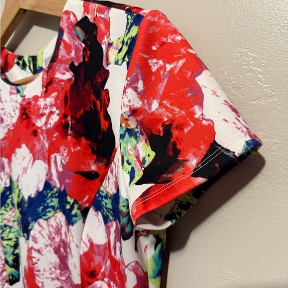 Milly Floral Print Fit and Flare Skater Dress Women’s Size 4, Colorful, Pockets - Picture 5 of 12